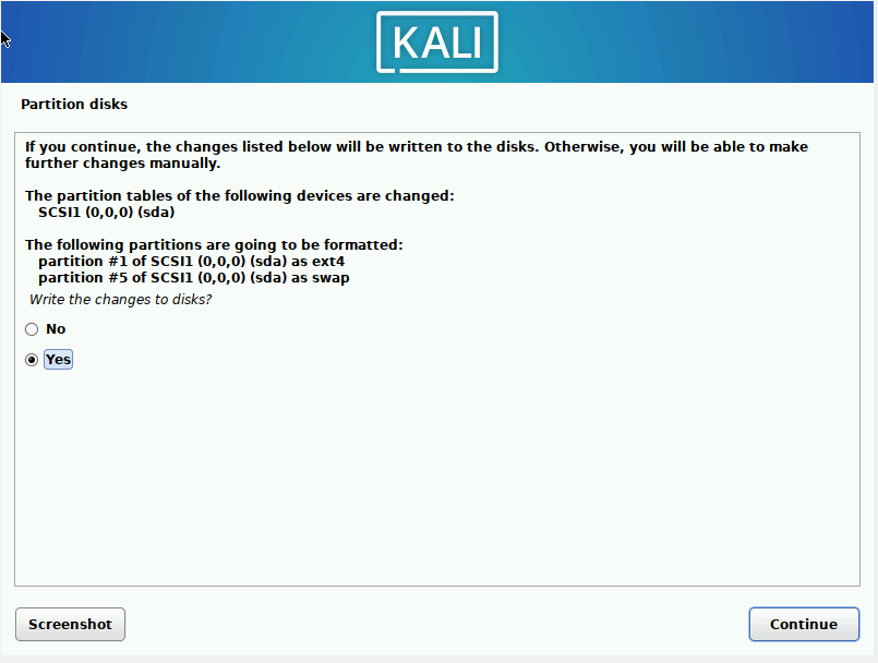 Kali Linux Installation Process