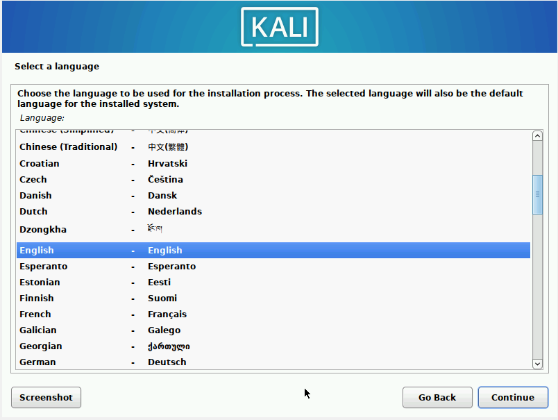 Kali Linux Installation Process