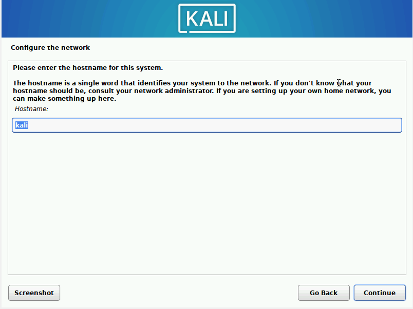 Kali Linux Installation Process