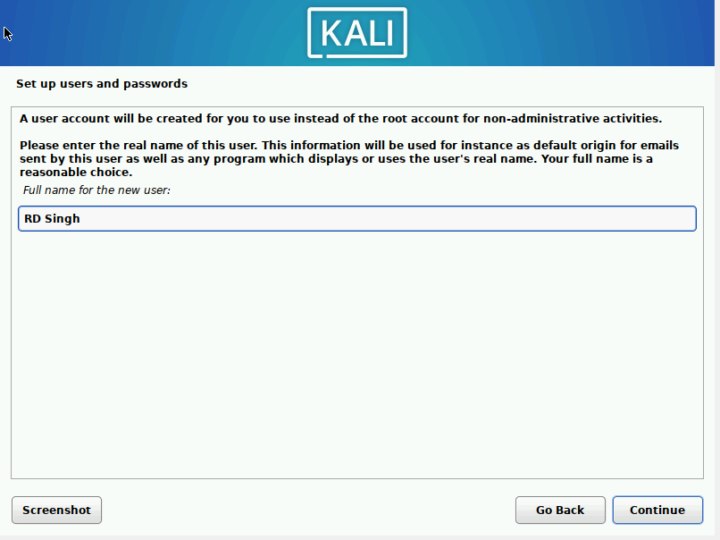 Kali Linux Installation Process